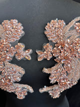 Blush Pink Rhinestone Applique