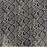 Caicos Snake Skin Faux Leather Vinyl Fabric - Snake Skin Pattern, 54" Width (1 Yard)