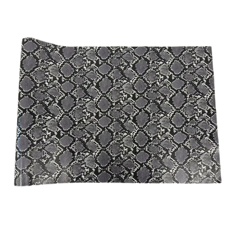 Caicos Snake Skin Faux Leather Vinyl Fabric - Snake Skin Pattern, 54" Width (1 Yard)