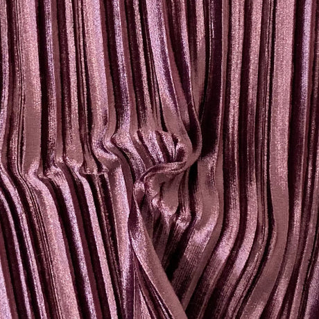 Pleated Stretch Velvet Spandex Fabric - 4-Way Stretch, 58" Width (1 Yard)