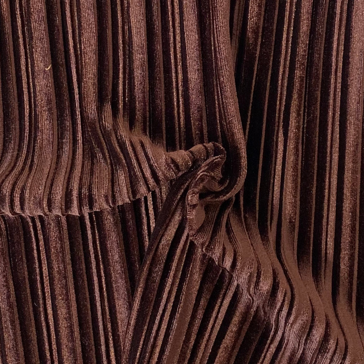 Pleated Stretch Velvet Spandex Fabric - 4-Way Stretch, 58" Width (1 Yard)