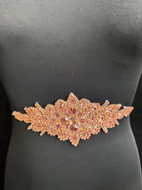 Blush Pink Rhinestone Applique