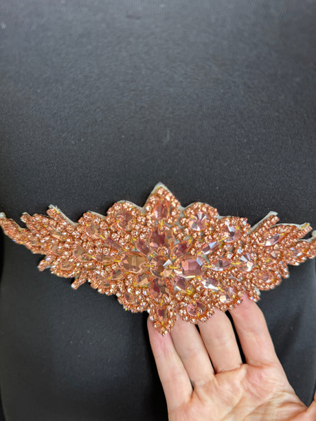 Blush Pink Rhinestone Applique