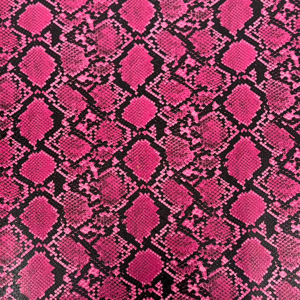 Caicos Snake Skin Faux Leather Vinyl Fabric - Snake Skin Pattern, 54" Width (1 Yard)