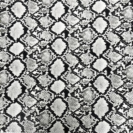 Caicos Snake Skin Faux Leather Vinyl Fabric - Snake Skin Pattern, 54" Width (1 Yard)