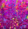 Multicolored Lava Swirls Under Beautiful Colored Foil Polyester Spandex Fabric - Turquoise, Fuchsia, Silver, Foil Print, 58 To 60 Inches Wide