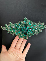 Emerald Green Rhinestone Applique