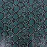 1 Yard Caicos Snake Skin Faux Leather Vinyl Fabric 100% PVC