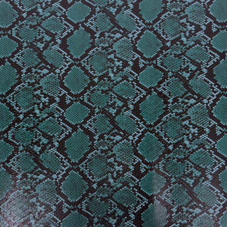 Faux Leather Vinyl Fabric Caicos Snake Skin