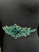 Emerald Green Rhinestone Applique