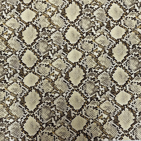 Caicos Snake Skin Faux Leather Vinyl Fabric - Snake Skin Pattern, 54" Width (1 Yard)