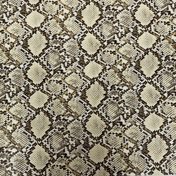 Faux Leather Vinyl Fabric Caicos Snake Skin