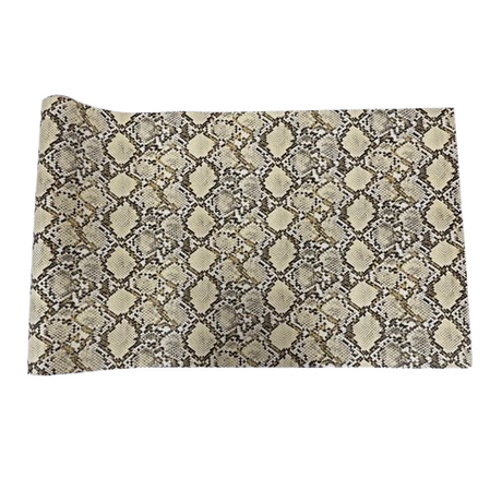 Faux Leather Vinyl Fabric Caicos Snake Skin