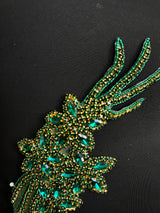 Emerald Green Rhinestone Applique