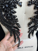 Black Rhinestones Applique