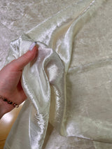 Ivory Crinkle Satin