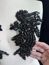 Black Rhinestones Applique