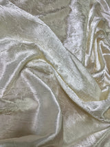 Ivory Crinkle Satin
