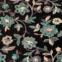 Embroidered Stretch Velvet Fabric Multicolor Floral