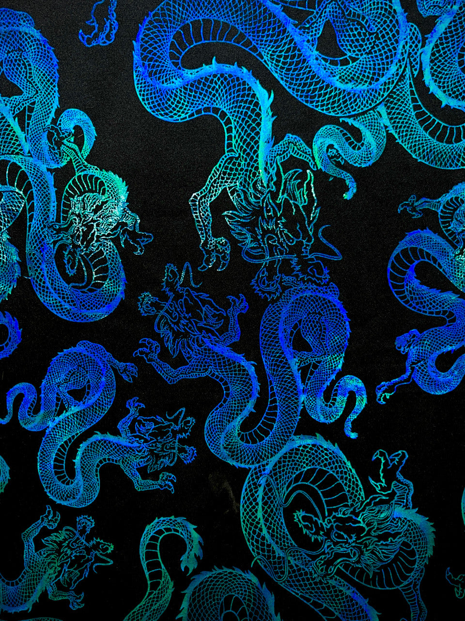 Dragon Empire Poly Spandex Foil Fabric - Shiny Reflective Holographic, 58"/60" Wide