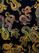 Dragon Empire Poly Spandex Foil Fabric - Shiny Reflective Holographic, 58"/60" Wide