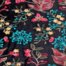 Briony Multicolor Floral Embroidered Stretch Velvet Fabric - Multicolor Floral Embroidery, 52" Width (1 Yard)