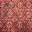 Cotton Print Western Geo Medallions Brick Fabric
