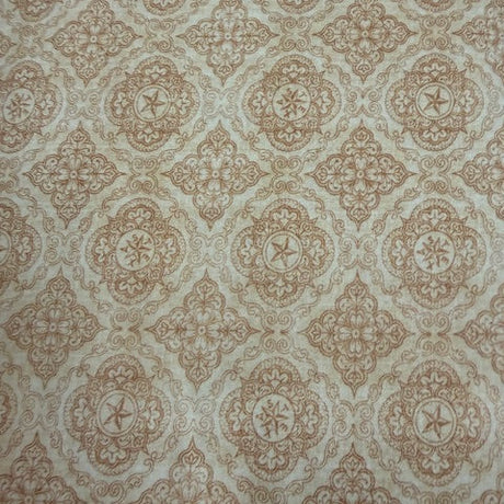 Cotton Fabric Western Geo Medallions Tan 44/45"