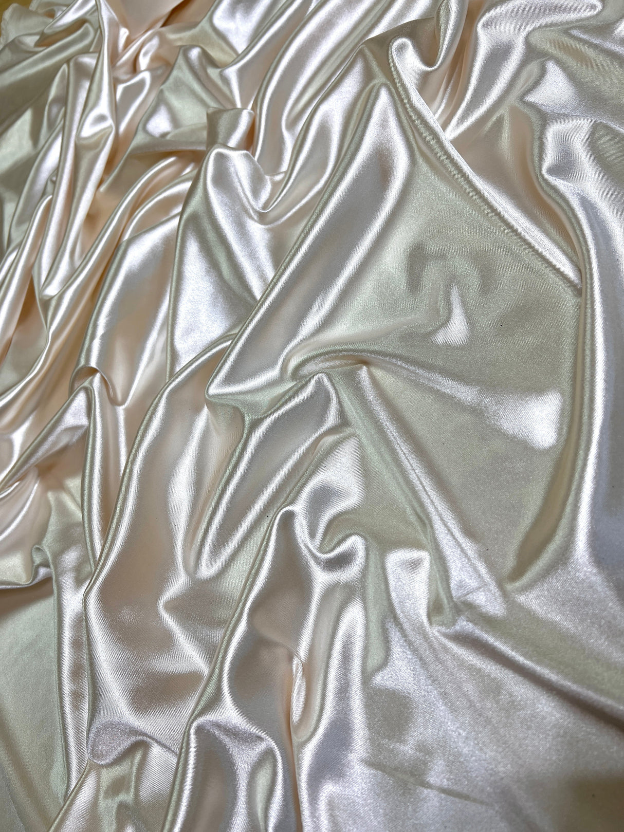 Ivory Shiny Nylon Spandex