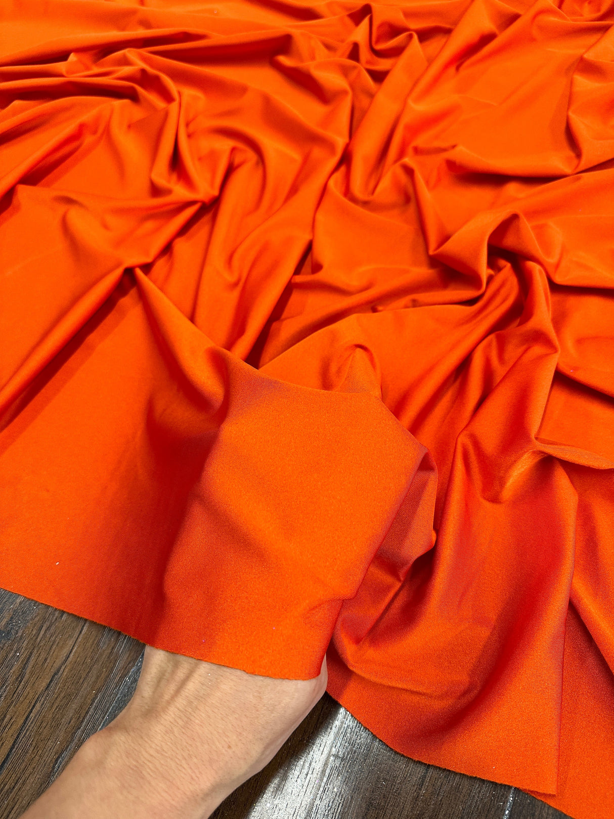 Shiny Orange Yoga Spandex
