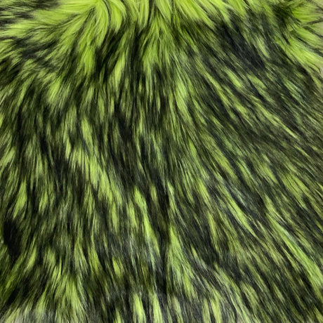 Husky Print Long Pile Shaggy Faux Fur Fabric - 50 Percent Acrylic 50 Percent Polyester Fabric, Husky Print, 60" Width, 2" Pile Length (1 Yard)