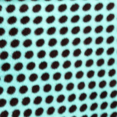 Polka Dot Print Mint/Black Anti Pill Premium Fleece Fabric,