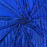 Metallic Pleated Foil Spandex Fabric