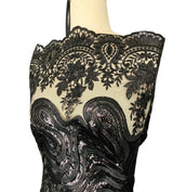 Black Embroidered Sequin Lace