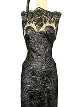 Black Embroidered Sequin Lace