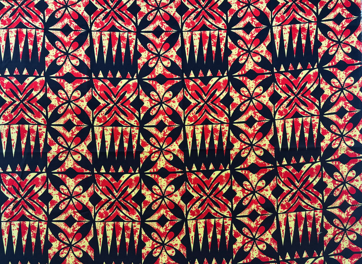 Cotton Light Barkcloth Traditional Tapa Design Fabric
