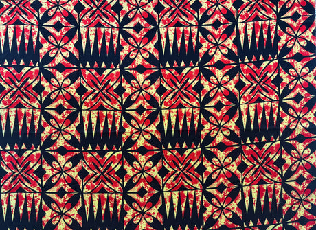 Cotton Light Barkcloth Traditional Tapa Design Fabric