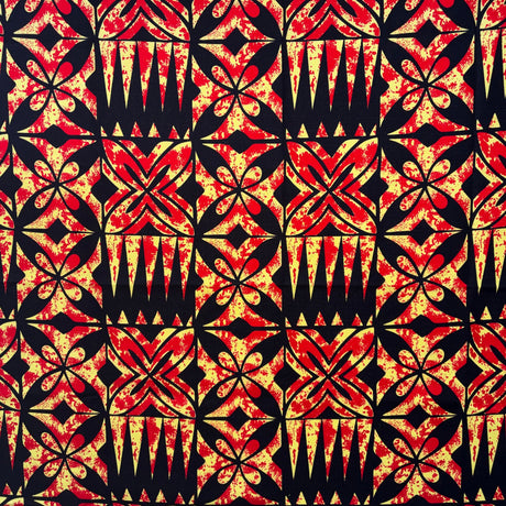 Cotton Light Barkcloth Traditional Tapa Design Fabric