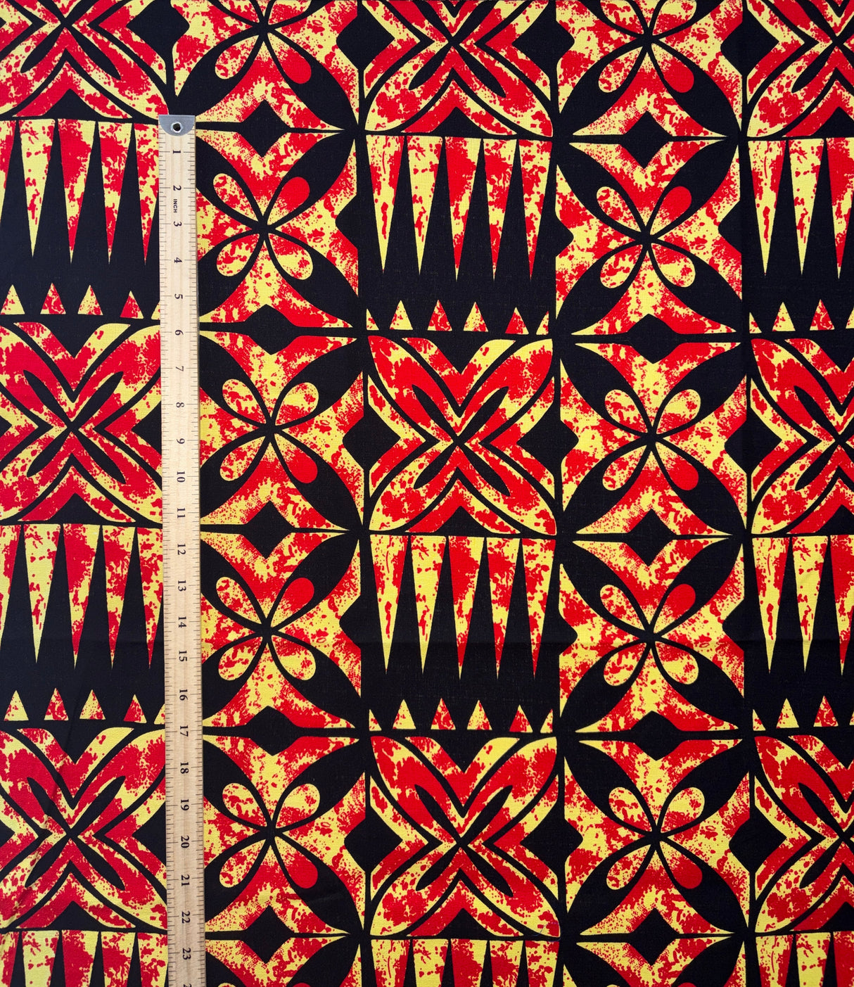 Cotton Light Barkcloth Traditional Tapa Design Fabric