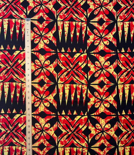 Cotton Light Barkcloth Traditional Tapa Design Fabric
