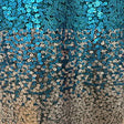 Polyester Mesh Ombre Sequin Fabric Blue Silver 60"