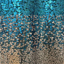 Polyester Mesh Ombre Sequin Fabric Blue Silver 60"