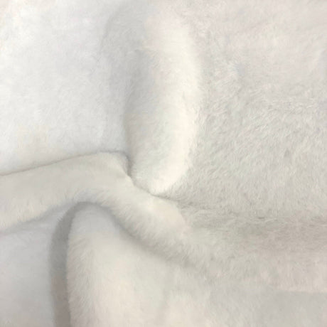 Rabbit Soft Plush Short Pile Faux Fur Fabric - 100 Percent Polyester Fabric, Solid Colors, 60" Width, 0.5" Pile Length, 450 GSM (1 Yard)