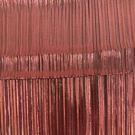 Metallic Pleated Foil Spandex Fabric - Fuchsia, 58" Width (1 Yard)