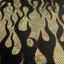 Nylon Spandex Hologram Flame Fabric 60"