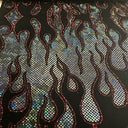 Nylon Spandex Hologram Flame Fabric 60"