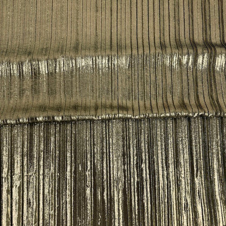 Metallic Pleated Foil Spandex Fabric - Fuchsia, 58" Width (1 Yard)