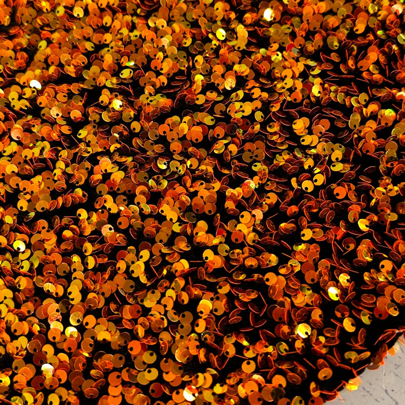 Iridescent Orange Sequin Velvet