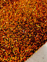 Iridescent Orange Sequin Velvet