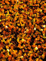 Iridescent Orange Sequin Velvet